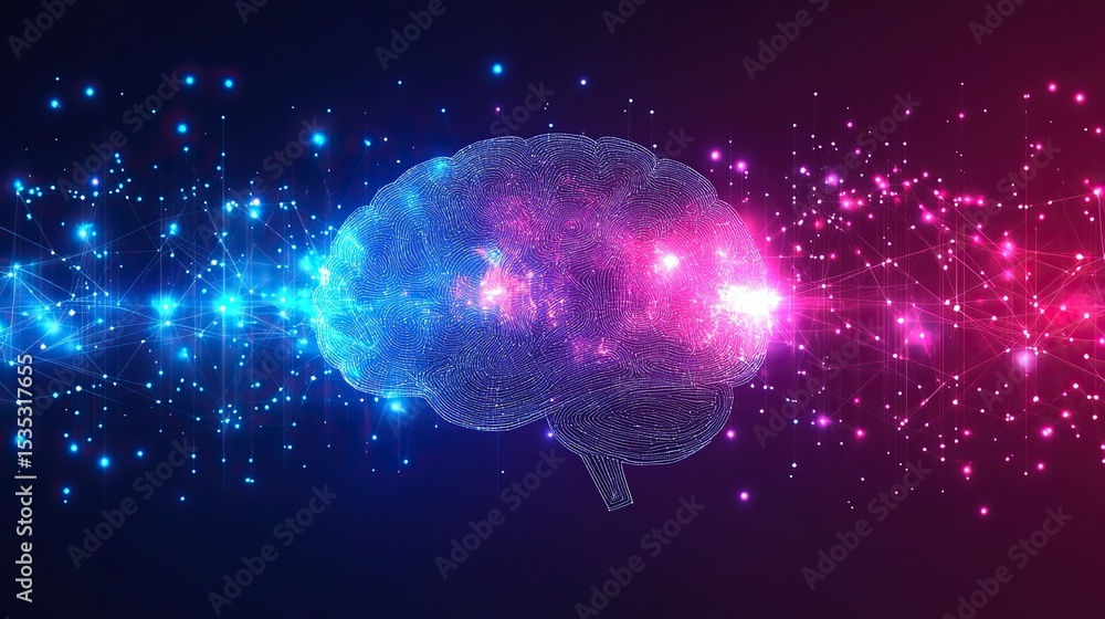 Poster digital brainwave neural network data flow