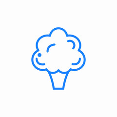 brokkoli vegetable icon sign vector