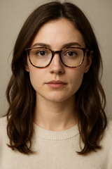 Obraz premium Confident Model Look with Spectacles 
