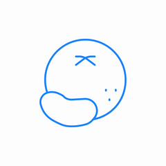 tangerine citrus fruit icon sign vector