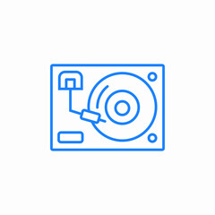 vinyl recorder icon sign vector