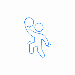 volyball player icon sign vector