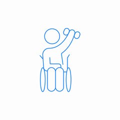 Obraz premium weight training impaired icon sign vector