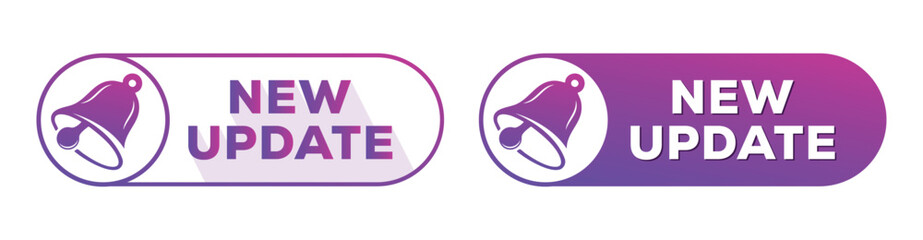 New Update Notification Bell Icon Buttons