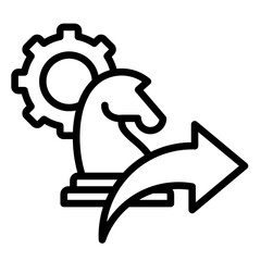 Forward Arrows  Icon Element For Design	