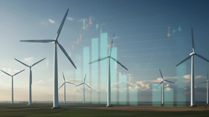 Wind Energy Investment Growth Chart Overlay - Powered by Adobe