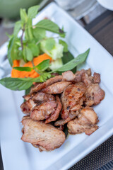 Grilled Pork with Fresh Vegetables