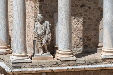 Antiguo teatro romano en el conjunto arqueológico de Mérida, Extremadura