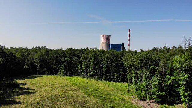 Power Plant in Łagisza, aerial shot