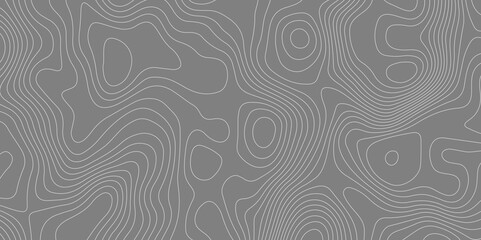 "Abstract topographic contour pattern in grayscale, featuring flowing, layered lines resembling elevation maps or terrain waves. Ideal for backgrounds, mapping themes, or geospatial design concepts"