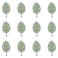 Minimalist and aesthetic leaf seamless pattern. This calm and organic design is suitable for backgrounds, textiles, packaging, branding, web design and more.