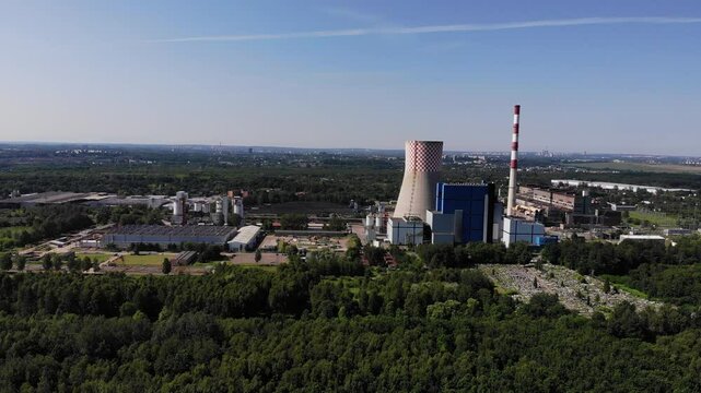 Power Plant in Łagisza, aerial shot