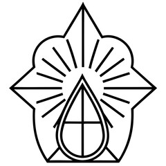Hope & Light Symbol – Minimalist Vector Line Art