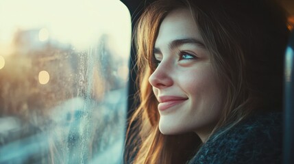 Woman window view