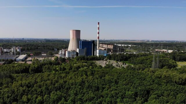 Power Plant in Łagisza, aerial shot