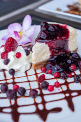 Berry Cheesecake With Whipped Cream Topping
