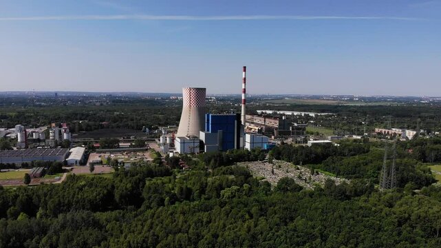 Power Plant in Łagisza, aerial shot