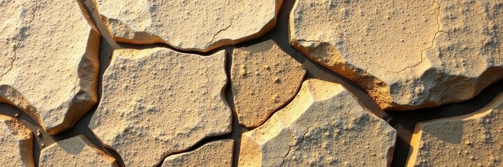 Rough, fissured stone surface; dry, weathered texture, natural, material, cliff