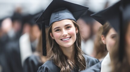 Smiling graduate woman