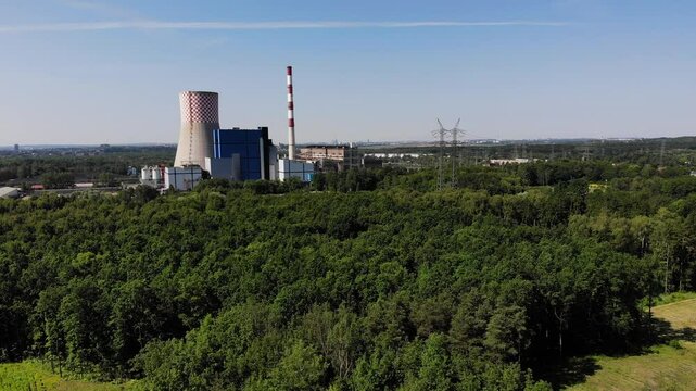 Power Plant in Łagisza, aerial shot