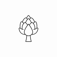 artichoke vegetable icon sign vector