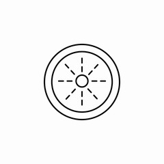 citrus fruit slice lemon icon sign vector