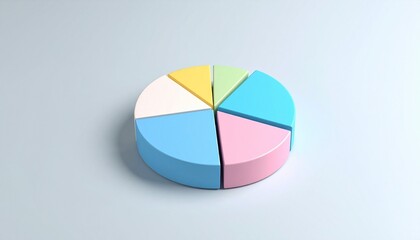 Obraz premium colorful pie chart on white background