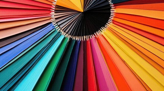 A wide array of colors radiating outward from a central point.