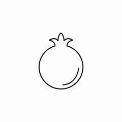 pomegranate fruit icon sign vector
