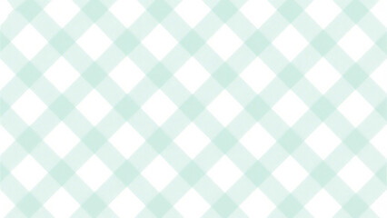 Subtle mint green plaid pattern on white background