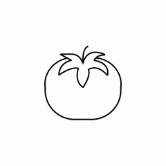 round red tomato icon sign vector