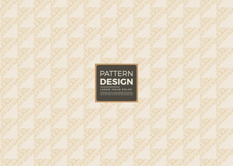 Beige Geometric Pattern Design with Brown Frame and Text