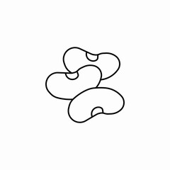 three bean pods icon sign vector