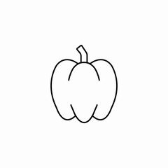 whole bell pepper icon sign vector