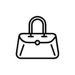 Vector illustration of a stylish handbag, symbolizing fashion and accessories, minimalist design, copy space