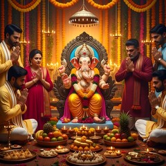Fototapeta premium Traditional Vinayagar Chaturthi Festival Celebration Photo