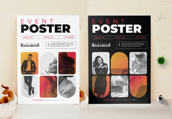 Modern Event Poster Design Stylish Layout for Concert, Party or Fashion Event Promotion