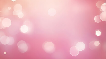 Elegant soft pink abstract background with glowing bokeh lights, pastel gradient texture, modern pattern design, smooth surface, romantic and dreamy style | ai