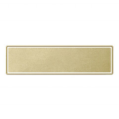 A sleek, rectangular gold nameplate design, perfect for customizable signage. It features a subtle textured finish and a bordered edge for added elegance.