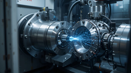 The high technology material handling process on the CNC lathe machine.