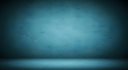 Abstract Teal Wall and Floor Background Photograph
