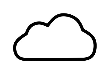 cloud icon vector with line design