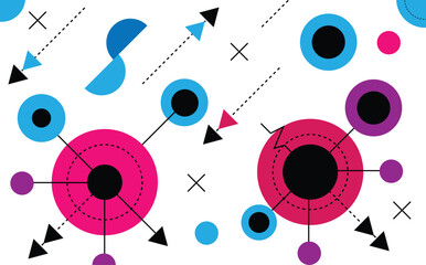 Obraz premium Technology and Electricity Theme Abstract Tech Background Geometric Figures. Technology and modern graphics vector art