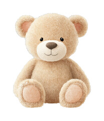 Adorable fluffy teddy bear plush toy portrait for kids and collectors