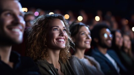 Audience smiles