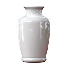 Elegant white ceramic vase, elegantly shaped with a smooth finish. Perfect for home decor and floral arrangements, adding a touch of sophistication to any room.