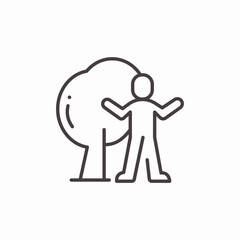 person tree gesture icon sign vector