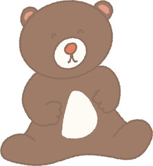 앉아 있는 귀여운 곰