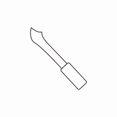 pointed knife with blade icon sign vector