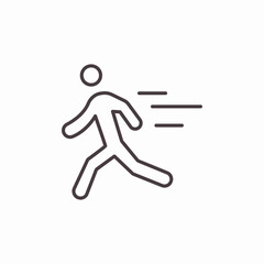 running man figure icon sign vector